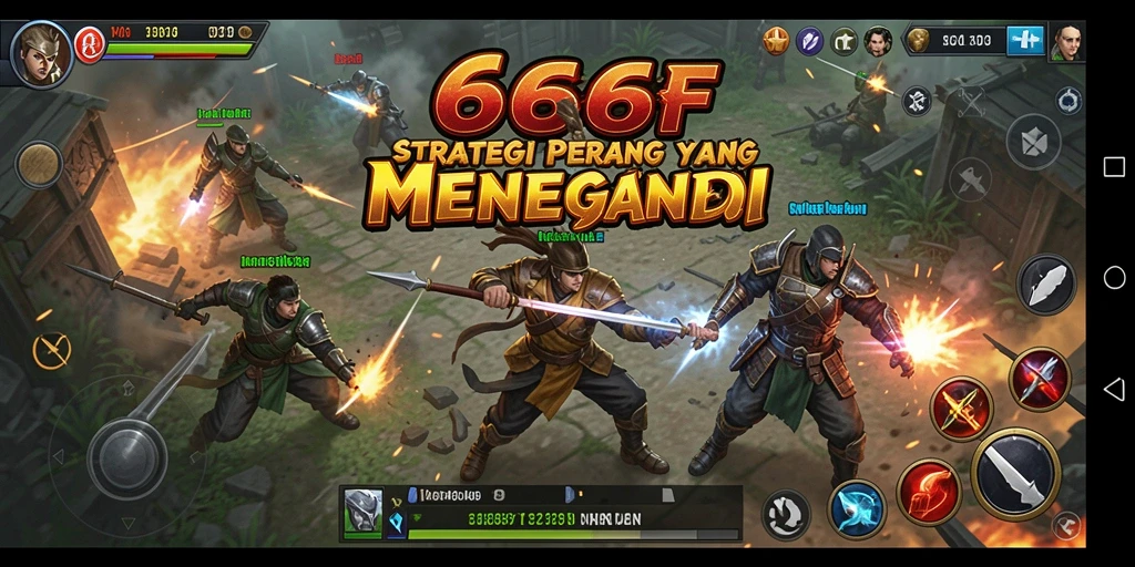 Tampilan gameplay menarik dari 666F dengan elemen strategi.