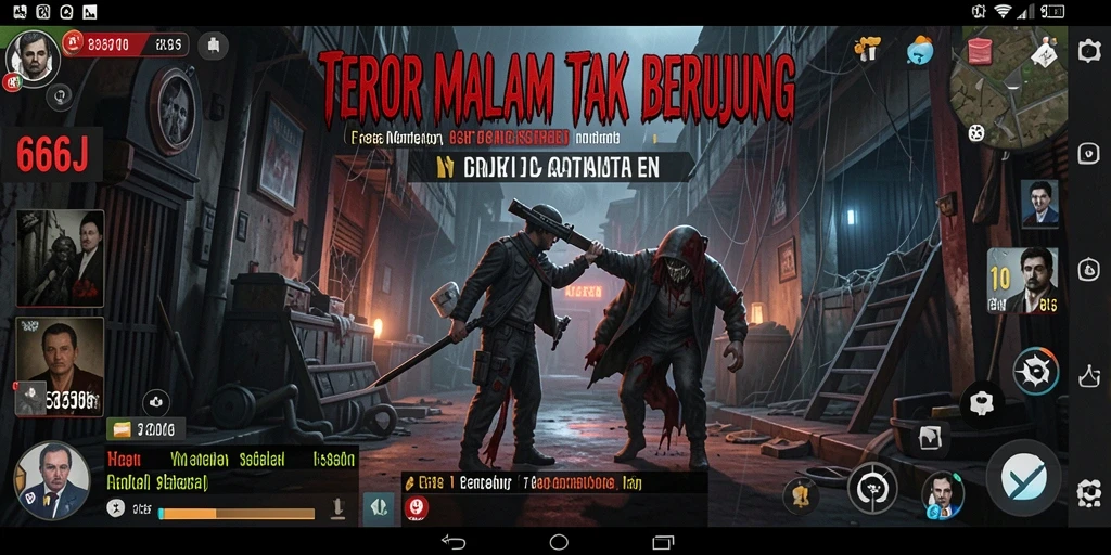 Tampilan gameplay mencekam di dalam dunia horor 666J.