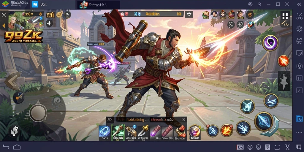 Gameplay seru dan mendebarkan dalam dunia ARPG 99ZK.