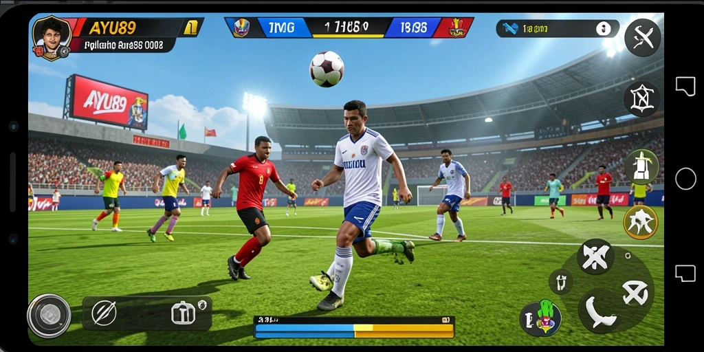 Tampilan gameplay AYU89 menampilkan aksi seru olahraga yang realistis.