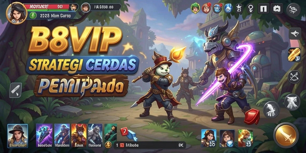 Screeshot menunjukkan aksi strategis dalam permainan B8VIP.