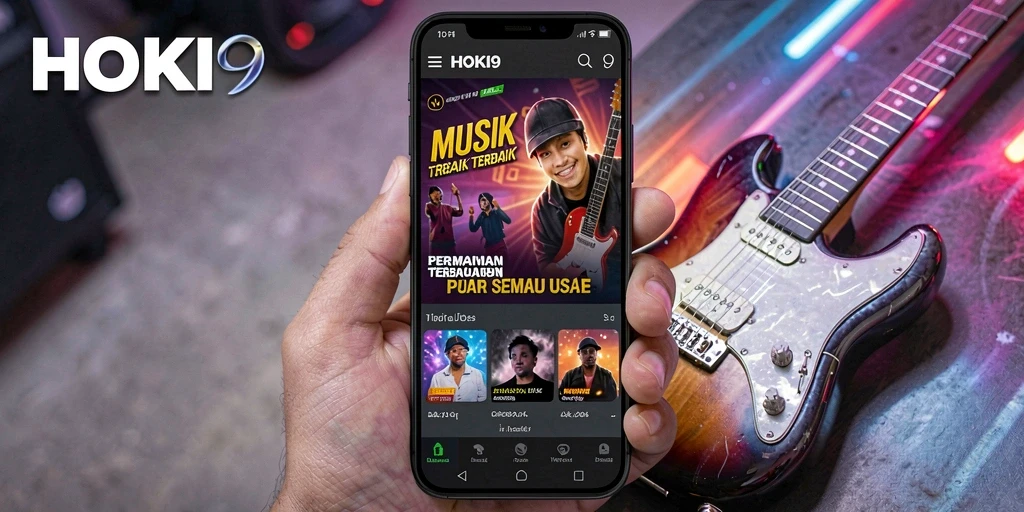 Tampilan gameplay HOKI9 yang menarik dengan berbagai alat musik.
