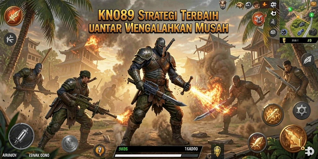 Screeenshot gameplay KNO89 menampilkan strategi bertempur yang menarik.