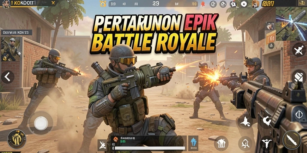 Gameplay seru KOKO11 dalam pertempuran Battle Royale.