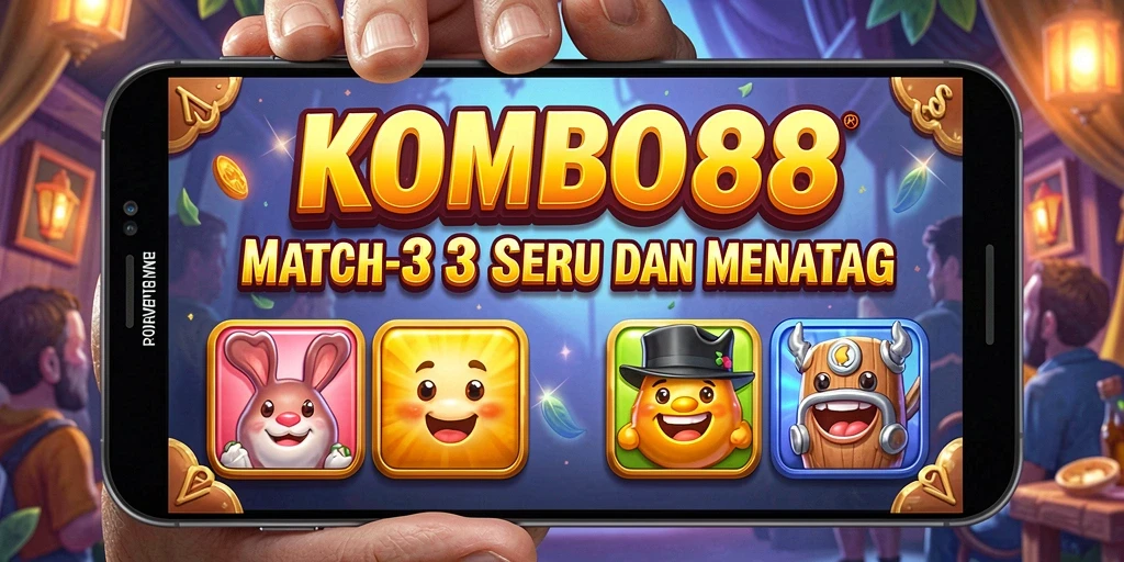 Tampilan gameplay seru dari KOMBO88 dengan kombinasi warna yang menarik.