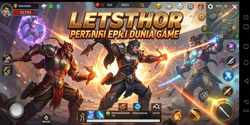 Gameplay LETSTHOR menunjukkan pertarungan seru antara karakter-karakter handal.