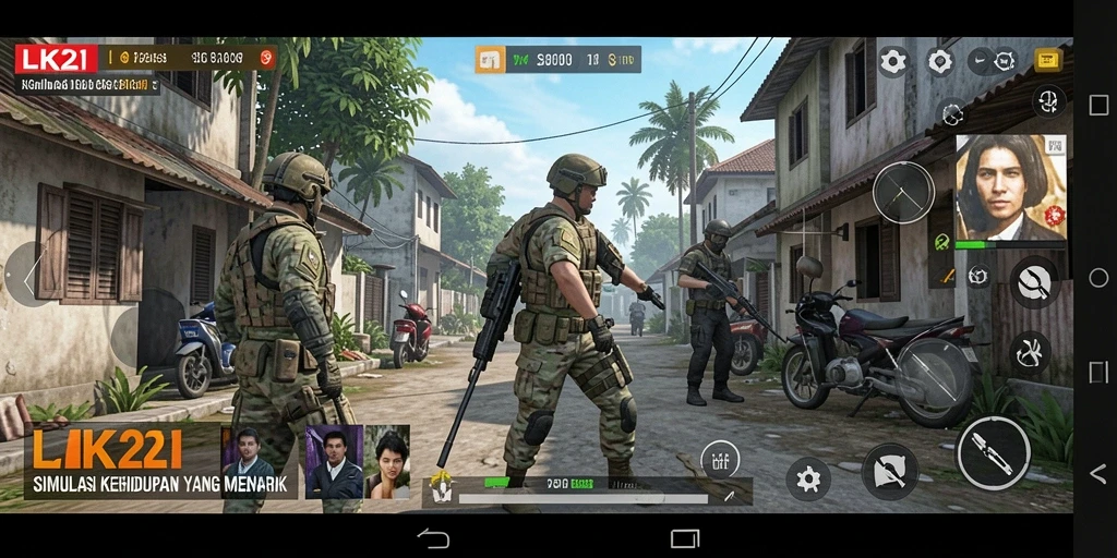 Tangkapan layar gameplay LK21 yang menunjukkan interaksi karakter.