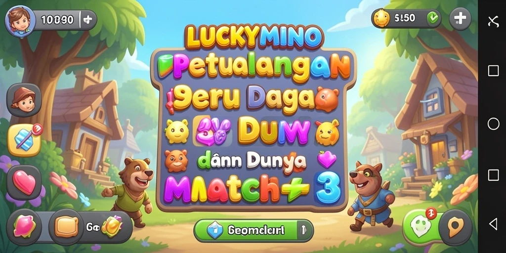 Gameplay seru LUCKYMINO dengan tantangan Match-3 yang menarik.