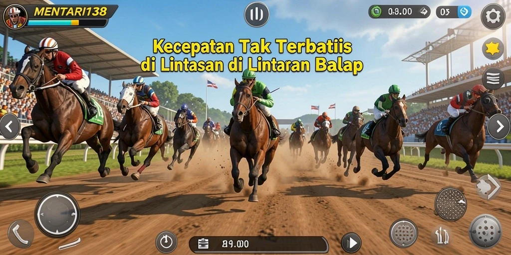 Tampilan gameplay balap yang mendebarkan di MENTARI138.