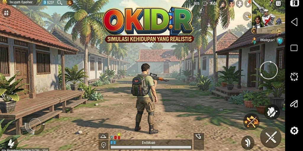 Screenshot utama OKIDR menampilkan pengalaman gameplay yang realistis dan menarik.