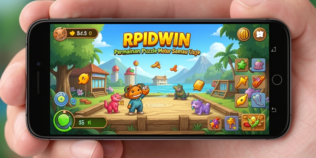 Screenshot utama RPIDWIN menampilkan gameplay Puzzle yang menarik.