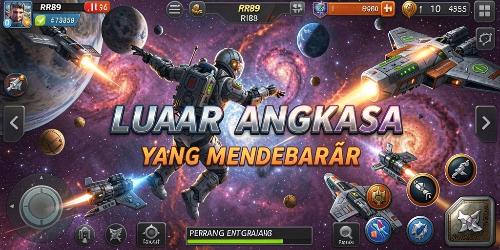 Tangkapan layar gameplay RR89 yang intens dan penuh aksi.
